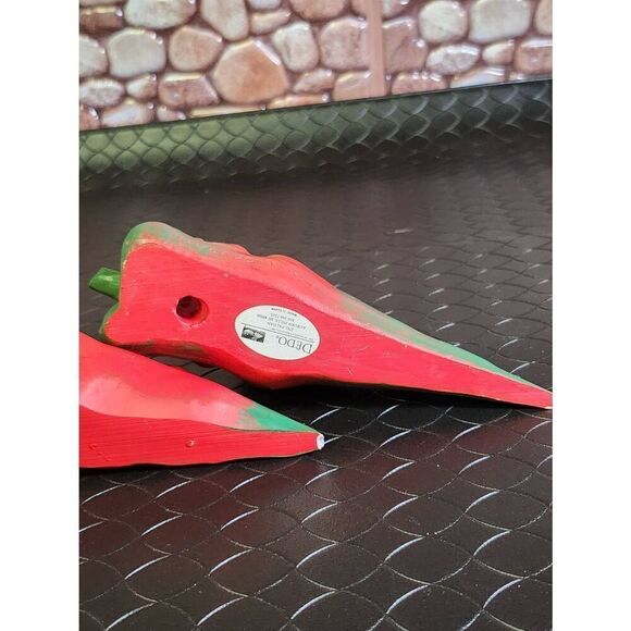 Red Chili Pepper  Anthropomorphic Faces Signed By Artist R. Vandamme 1996 Set - Picture 7 of 10